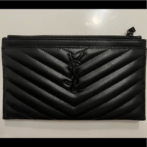YSL Monogramme Quilted Calfskin clutch